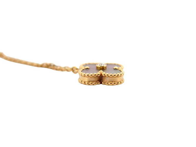 Collier Van Cleef & Arpels Vintage Alhambra - Collier en or rose 18k et nacre 58 Facettes 267151