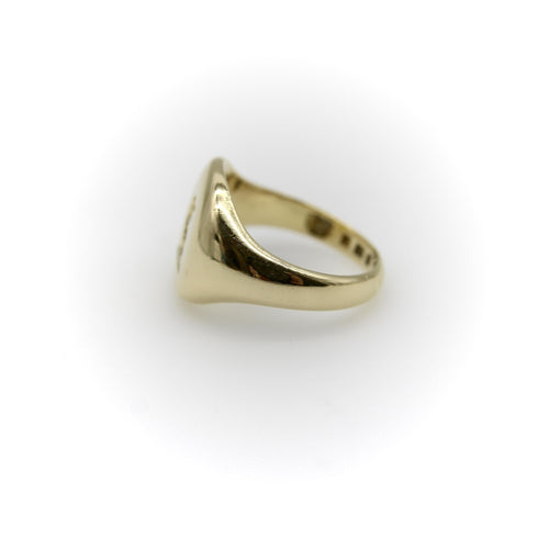 Bague 56 Goldsmiths and Silversmiths Co. Ltd. - Bague chevalière en or 18 carats, intaille aigle 58 Facettes A2002F