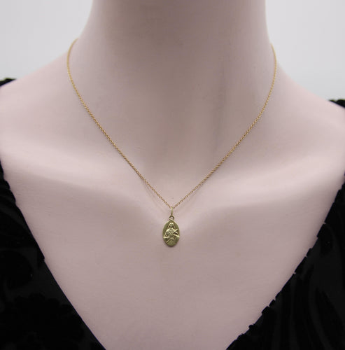 Pendentif Pendentif vintage Vierge Marie en or jaune 14 carats 58 Facettes A2002A