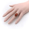 Bague Bague rétro en or 14k au corail cabochon 58 Facettes A2002D