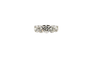 Bague 54 Bague bandeau des années 1950 en or blanc et 5 diamants 58 Facettes
