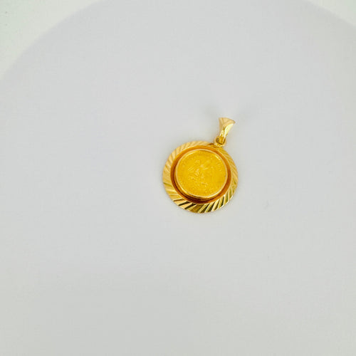 Pendentif Pendentif vintage « Dos Pesos » en or jaune 18k 58 Facettes 2509001