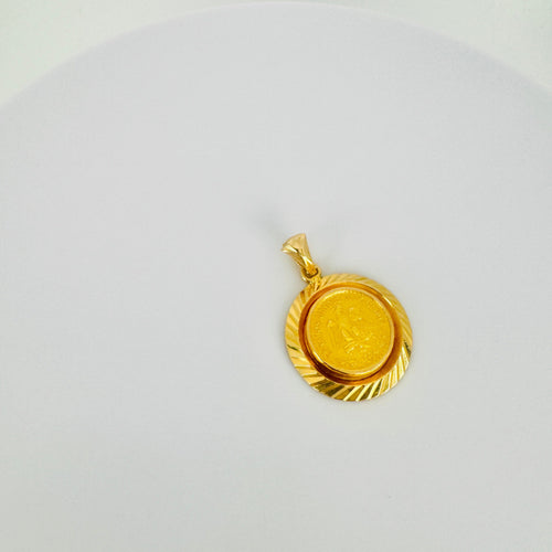 Pendentif Pendentif vintage « Dos Pesos » en or jaune 18k 58 Facettes 2509001