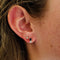 Boucles d'oreilles Boucles d’oreilles vintage en or jaune 14K, saphirs bleus et diamants 58 Facettes 2508002
