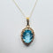 Pendentif Pendentif vintage en or rose 18 carats et topaze bleue 58 Facettes 2509003