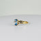 Bague Bague vintage en or jaune 14 carats avec topaze bleue 58 Facettes 2508021