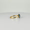Bague Bague vintage en or jaune 14 carats avec topaze bleue 58 Facettes 2508021
