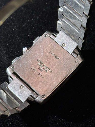 Montre Cartier Tank Française - Montre chronographe quartz réf. 2303 en acier 58 Facettes