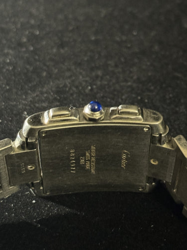 Montre Cartier Tank Française - Montre chronographe quartz réf. 2303 en acier 58 Facettes