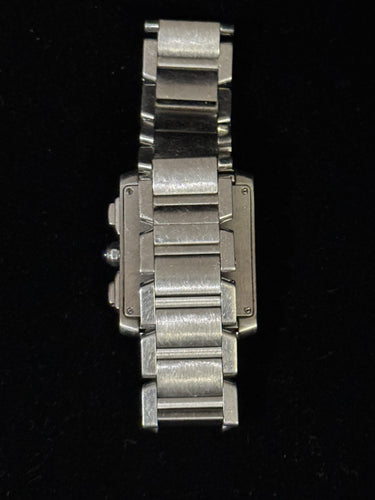 Montre Cartier Tank Française - Montre chronographe quartz réf. 2303 en acier 58 Facettes