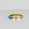 Bague Bague vintage en or jaune 14k avec turquoises 58 Facettes 2507016