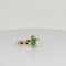Bague Bague vintage en or jaune 18 carats avec tourmalines vertes et diamants 58 Facettes 2508012