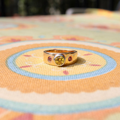 Bague MWM Goldsmithing - Bague en or jaune 14k et diamants roses 58 Facettes