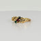 Bague Bague vintage en or jaune 18 ct avec rubis, émeraude et saphir bleu 58 Facettes 2505006
