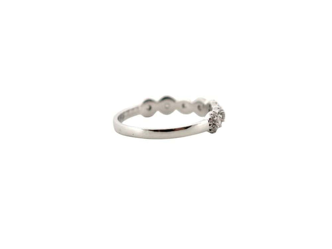Bague 55 Messika - Bague alliance 7 diamants en or blanc 18k, 0,47 ct (T55) 58 Facettes 267817
