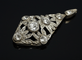 Pendentif Pendentif Jugendstil austro-hongrois en or et argent avec diamants 58 Facettes