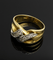 Bague Bague italienne en or jaune 18 carats et diamants 58 Facettes