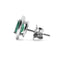 Boucles d'oreilles Boucles d’oreilles en or blanc 18 ct avec émeraudes de Zambie et diamants 58 Facettes 14302