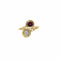 Bague 54 Bague Toi & Moi - Rubis et diamant taille ancienne en or 18 ct et platine 58 Facettes