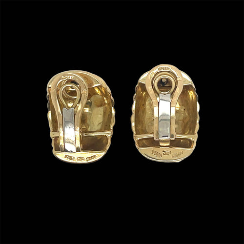 Boucles d'oreilles FRED - Boucles d'oreilles demi-créoles en or jaune 18 ct 58 Facettes