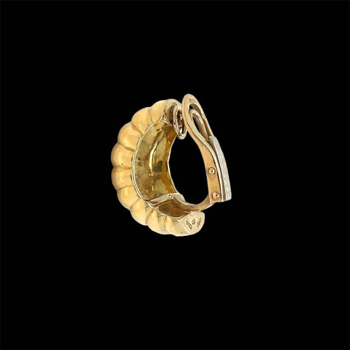 Boucles d'oreilles FRED - Boucles d'oreilles demi-créoles en or jaune 18 ct 58 Facettes
