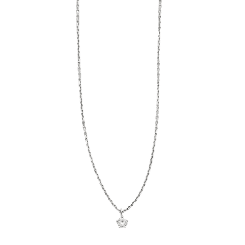 Collier Collier maille forçat or gris et diamant 58 Facettes GU48