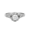 Bague 48 Bague solitaire platine, or gris et diamants 58 Facettes DV0687-6-48-2