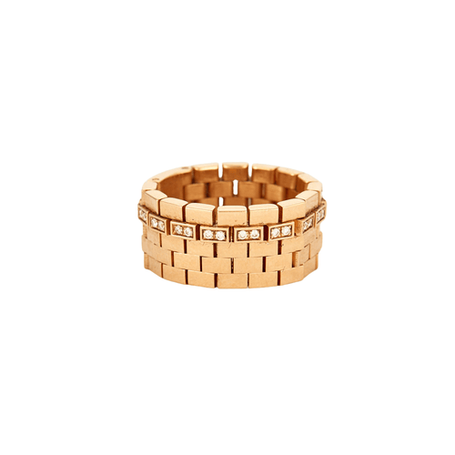 Bague 52 CHAUMET - Bague Boléro Or rose Diamants 58 Facettes