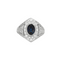 Bague 45 Bague bandeau or gris avec saphir et diamants 58 Facettes 240066