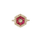 Bague 53 Bague en platine et or gris, diamant et rubis 58 Facettes 240357