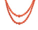 Collier Collier - Double rang de corail de Sardaigne, fermoir en or jaune 18 ct 58 Facettes 13568