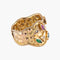 Bague 57.5 Bague « Jasmine » jonc en or jaune 18k et pierres précieuses 58 Facettes BO/220079