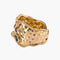 Bague 57.5 Bague « Jasmine » jonc en or jaune 18k et pierres précieuses 58 Facettes BO/220079