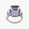 Bague 50 / Améthyste / Or Blanc Bague "Victoire" en or jaune et améthyste, diamants 58 Facettes BO/220026 STA