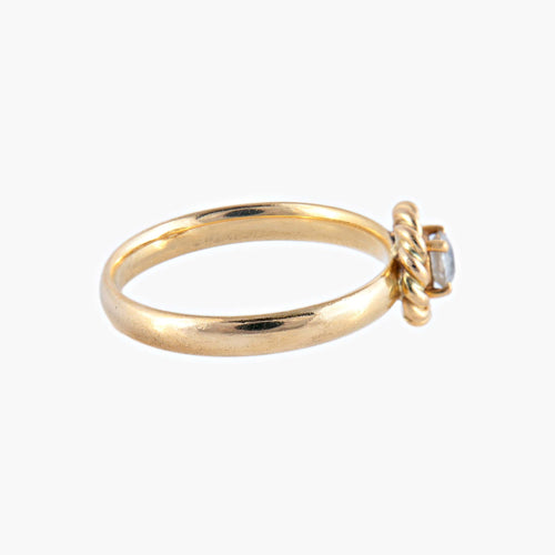 Bague 53.5 / Diamants / Or Jaune Bague « Joséphine » en or jaune 18 carats et diamant 0,20 ct 58 Facettes BO/220034/
