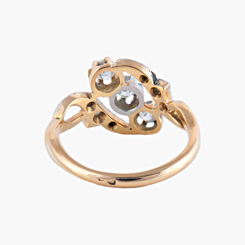 Bague 52 / Or Jaune / Diamants Bague "You" en or jaune 18k et diamants 58 Facettes BO/220063