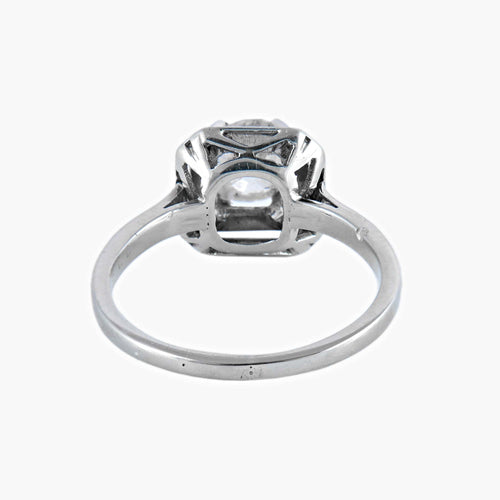 Bague 55 / Platine Bague - Solitaire Art déco en platine et diamant 0,75 ct 58 Facettes BO/220037