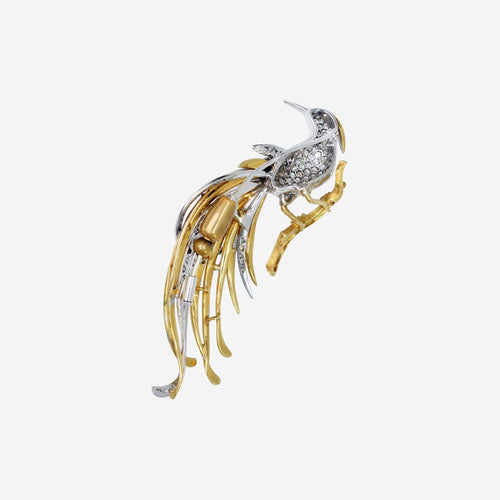 Broche Broche en or jaune 24 g avec émail 58 Facettes 22686B