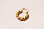Boucles d'oreilles Boucle d’oreille mono créole effet bambou en or jaune 18 carats 58 Facettes Ref3247