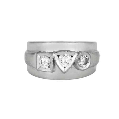 Bague 49 Bague or gris et diamants 58 Facettes GU67