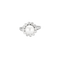Bague 56 Bague or blanc perle akoya et diamants 58 Facettes