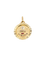 Pendentif AUGIS - Médaille amour ronde striée or jaune diamant rubis 58 Facettes J501