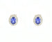 Boucles d'oreilles Boucles d’oreilles en or blanc 18 carats avec saphirs ovales et diamants 58 Facettes 12119