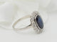 Bague 52.5 Bague Pompadour en or blanc 18 kt, saphir et diamants 58 Facettes 33190