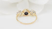 Bague 51 Bague cabochon saphir et diamants en or jaune 18 kt 58 Facettes 32794