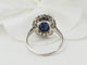 Bague 52.5 Bague Pompadour en or blanc 18 kt, saphir et diamants 58 Facettes 33190