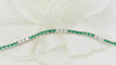 Bracelet 18cm Bracelet rivière en or blanc 18 kt, émeraudes et diamants 58 Facettes 32238