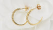 Boucles d'oreilles Boucles d’oreilles demi-créoles en or jaune 18 kt et diamants 58 Facettes 28053