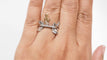 Bague 54 Bague breloques en or blanc et jaune 18 kt et diamants 58 Facettes 21505