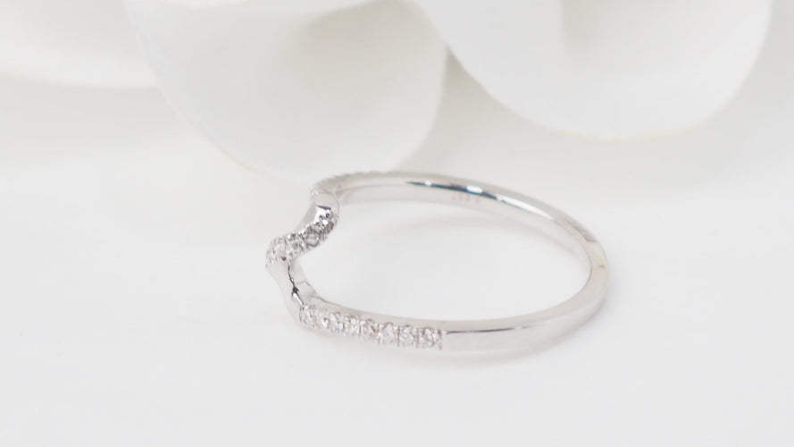 Bague 54 Bague Zig Zag en or blanc 18 ct et diamants 58 Facettes 32749